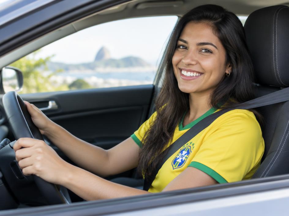 Cliente dirigindo o carro